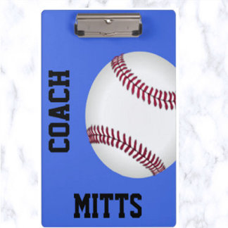 Bewerkbare Baseball Softball Coach's Klembord