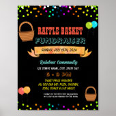 Bewerkbare Basket Raffle Fundraiser Flyer Poster (Voorkant)