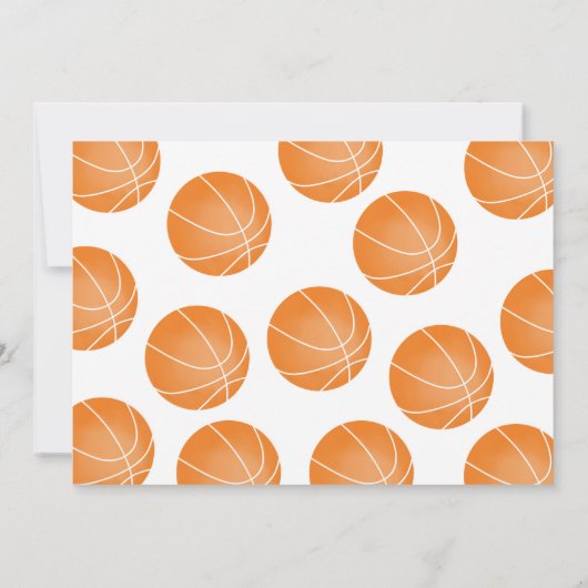 Bewerkbare Basketbal Foto Uitnodiging (Achterkant)