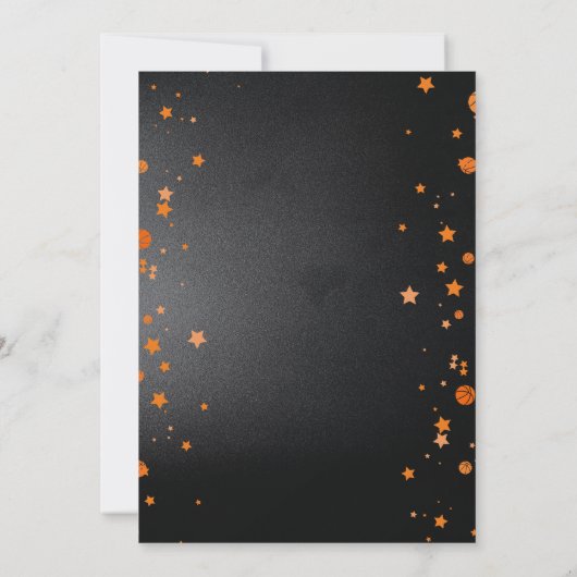 Bewerkbare basketbalverjaardag kaart (Achterkant)