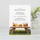 Bewerkbare BBQ Vrijgezellenfeest Cookout Wedding Kaart (Staand voorkant)