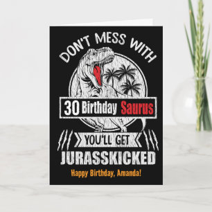 Bewerkbare Bday Saurus voor haar of hem verjaardag Kaart