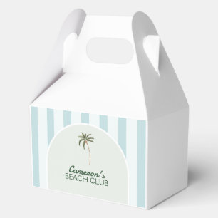 Bewerkbare Beach Club Cabana Verjaardag Bedankdoosjes