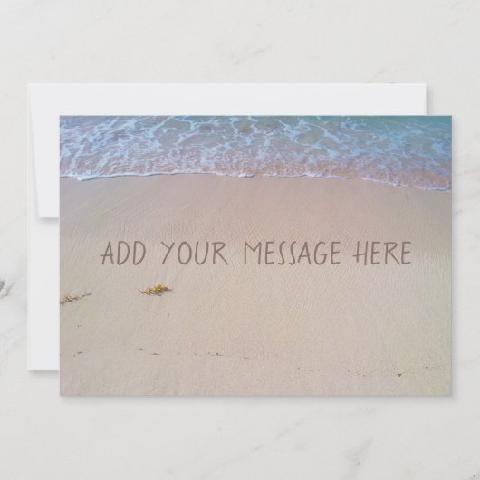 Bewerkbare Beach Scene Custom Greeting Design Feestdagenkaart (Voorkant)
