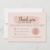 Bewerkbare bedankkaart voor kleine bedrijven RSVP kaartje (Voorkant)