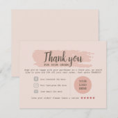 Bewerkbare bedankkaart voor kleine bedrijven RSVP kaartje (Voorkant / Achterkant)