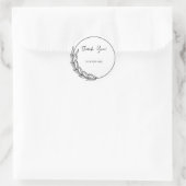 BEWERKBARE BEDANKSTICKER RONDE STICKER (Tas)