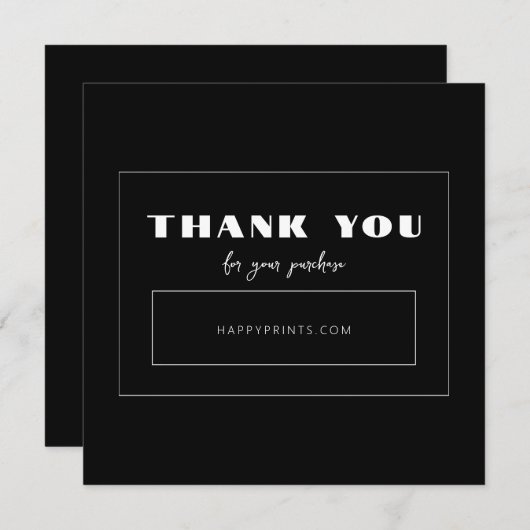 Bewerkbare Bedankt voor uw inkoopactiviteiten (Voorkant / Achterkant)