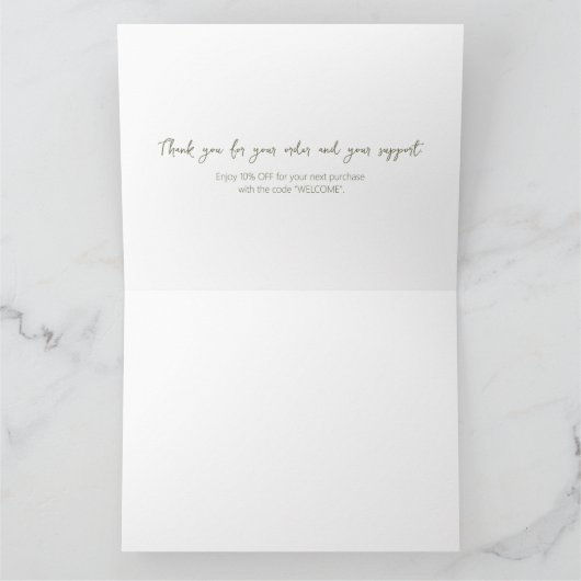 Bewerkbare Bedankt voor uw inkoopactiviteiten (Binnen)