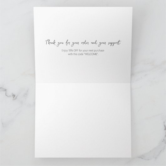 Bewerkbare Bedankt voor uw inkoopactiviteiten (Binnen)