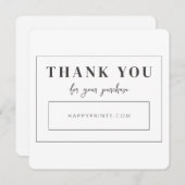 Bewerkbare Bedankt voor uw inkoopactiviteiten (Voorkant / Achterkant)