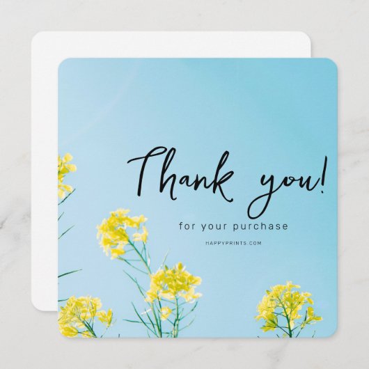 Bewerkbare Bedankt voor uw inkoopactiviteiten (Voorkant / Achterkant)