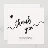 Bewerkbare Bedankt voor uw minimale inkoopsom (Voorkant / Achterkant)