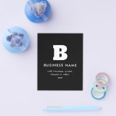 Bewerkbare bedrijfsnaam en slogan | Zwart & Wit Flyer (Enkel)