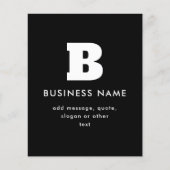 Bewerkbare bedrijfsnaam en slogan | Zwart & Wit Flyer (Voorkant)