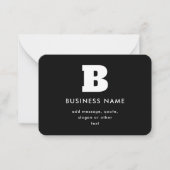 Bewerkbare bedrijfsnaam en slogan | Zwart & Wit Notitiekaartje (Voorkant)