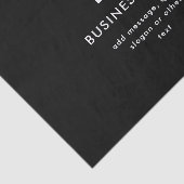 Bewerkbare bedrijfsnaam en slogan | Zwart & Wit Tissuepapier (Detail)