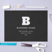 Bewerkbare bedrijfsnaam en slogan | Zwart & Wit Tissuepapier (Craft)