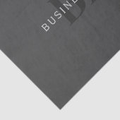 Bewerkbare bedrijfsnaam (of andere tekst) Grijs Tissuepapier (Detail)