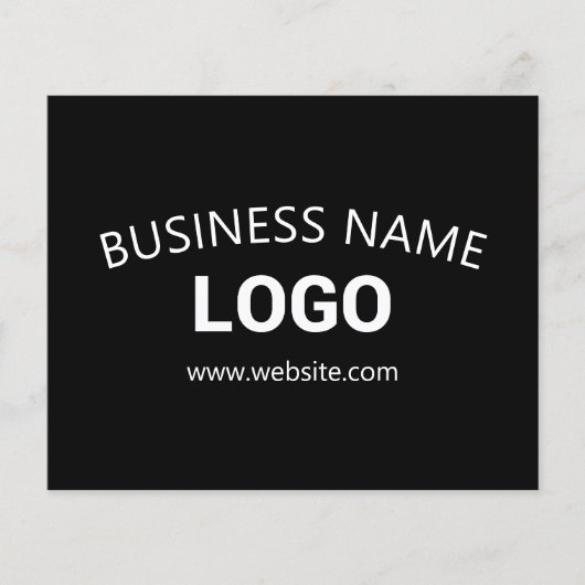 Bewerkbare bedrijfsnaam, website en geüpload logo flyer (Voorkant)