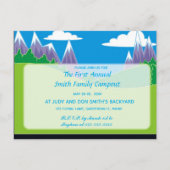 Bewerkbare bergen en Park Campout uitnodiging (Voorkant)