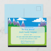 Bewerkbare bergen en Park Campout uitnodiging Briefkaart (Voorkant / Achterkant)