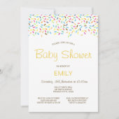 Bewerkbare besproeide babyshower uitnodigingskaart kaart (Voorkant)