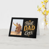 Bewerkbare Beste Papa Ooit Foto Vaderdag Kaart (Gele Bloem)