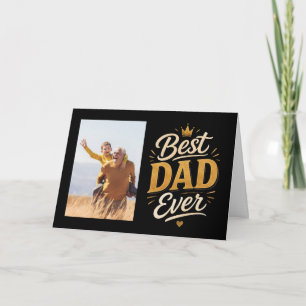 Bewerkbare Beste Papa Ooit Foto Vaderdag Kaart