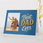 Bewerkbare Beste Papa Ooit Foto Vaderdag Kaart (Gele Bloem)