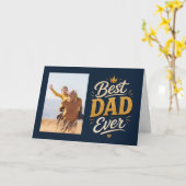 Bewerkbare Beste Papa Ooit Foto Vaderdag Kaart (Gele Bloem)