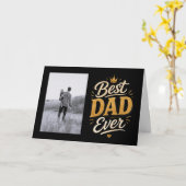 Bewerkbare Beste Papa Ooit Foto Vaderdag Kaart (Gele Bloem)