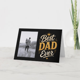 Bewerkbare Beste Papa Ooit Foto Vaderdag  Kaart