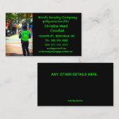 Bewerkbare beveiliging visitekaartje (Voorkant / Achterkant)