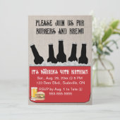 Bewerkbare bier- en brouwverjaardagsuitnodiging kaart (Staand voorkant)