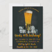 Bewerkbare Bier en Ice Party Kaart (Voorkant)