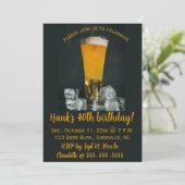 Bewerkbare Bier en Ice Party Kaart (Staand voorkant)