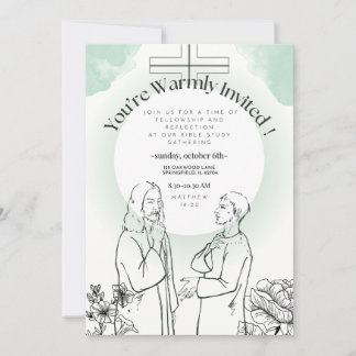 Bewerkbare Bijbelvers Bijbelstudie Uitnodiging