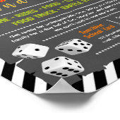 Bewerkbare bingo bunco dobbelsteen fondsenwervings poster (Hoek)
