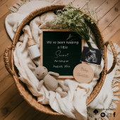 Bewerkbare bio-neutrale zwangerschapsaankondiging kaart