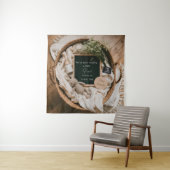 Bewerkbare bio-neutrale zwangerschapsaankondiging wandkleed (In situ)