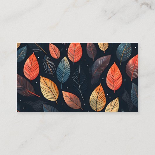 Bewerkbare bladeren Flower Shop Boeket Bericht Kaa Visitekaartje (Achterkant)