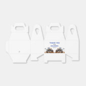 Bewerkbare blauwe ATV Wieler Bike Verjaardag Gable Bedankdoosjes (Uitgevouwen)