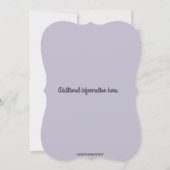 Bewerkbare Blauwe Bladeren en Paarse Golven Uitnod Kaart (Achterkant)