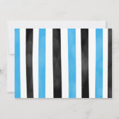 Bewerkbare blauwe fiets verjaardag foto uitnodigin kaart (Achterkant)