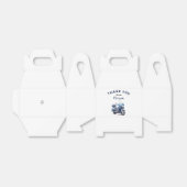 Bewerkbare Blauwe Motorfiets Verjaardagsgeveldoos Bedankdoosjes (Uitgevouwen)