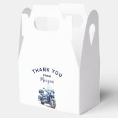 Bewerkbare Blauwe Motorfiets Verjaardagsgeveldoos Bedankdoosjes (Geopend)