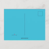 Bewerkbare Blauwe Octopus Uitnodiging Briefkaart (Achterkant)