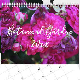 Bewerkbare bloem natuur fotografie heel jaar kalender