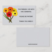 Bewerkbare bloemen Wees geduldig Kaart Visitekaartje (Voorkant / Achterkant)